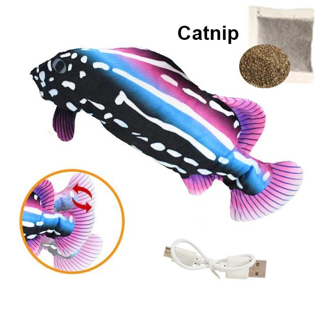 Electric Interactive Floppy Fish Toy For Pets bibtic