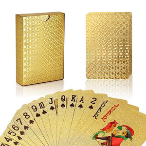 24k Gold Foil Playing Poker