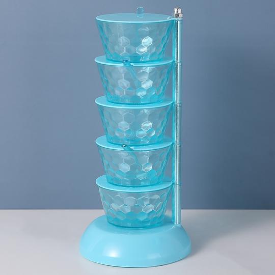 Rotatable vertical Home Crystal spice box Seasoning bottle set Multi-layer Seasoning box