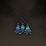 Glow In The Dark Skull Necklace