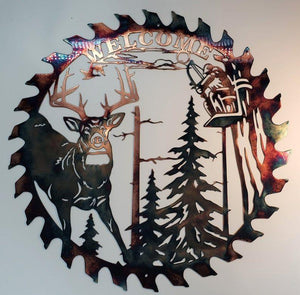 【Father's Day Sales-50%OFF】Elk Saw Blade - Wall Metal Art Home Decor