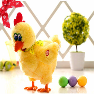 Funny Chicken Laying Egg Singing Dancing Plush Toy