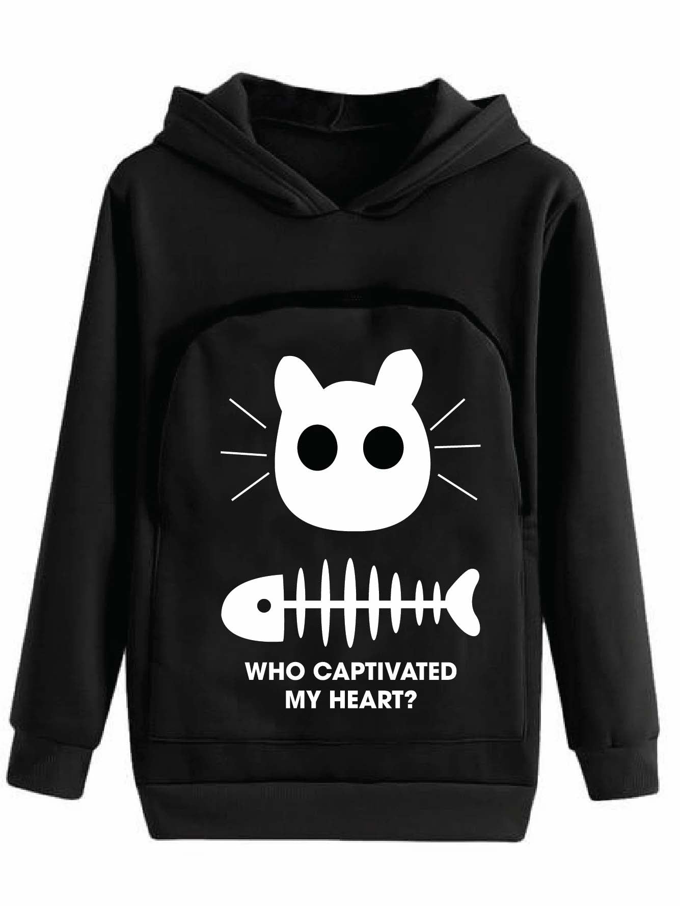 Funny Cat Lovers Hoodie Cuddle Pouch Who Captivated My Heart