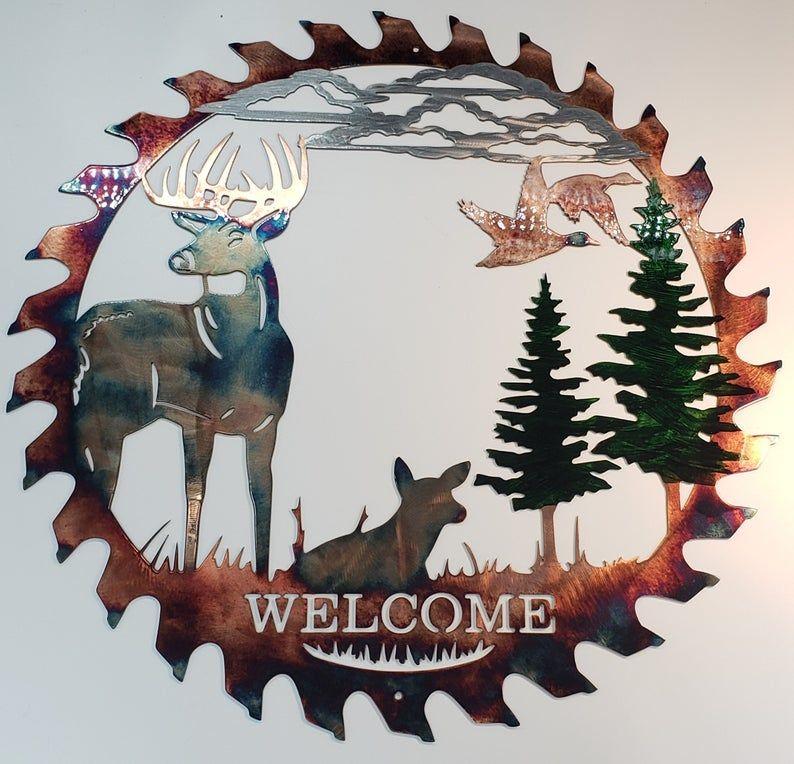 【Father's Day Sales-50%OFF】Elk Saw Blade - Wall Metal Art Home Decor