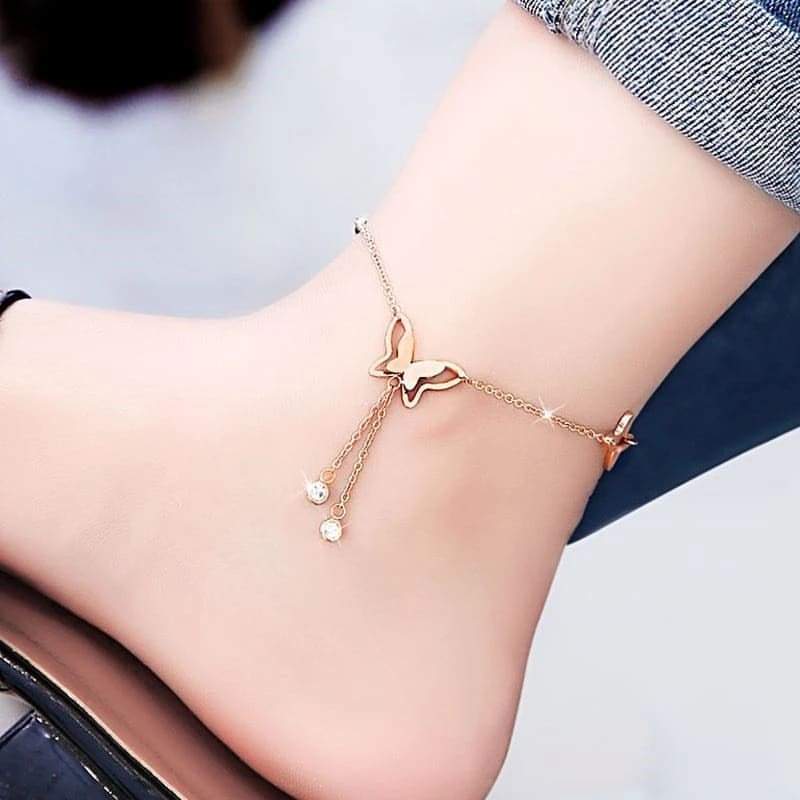 BUTTERFLY PENDANT ANKLETS