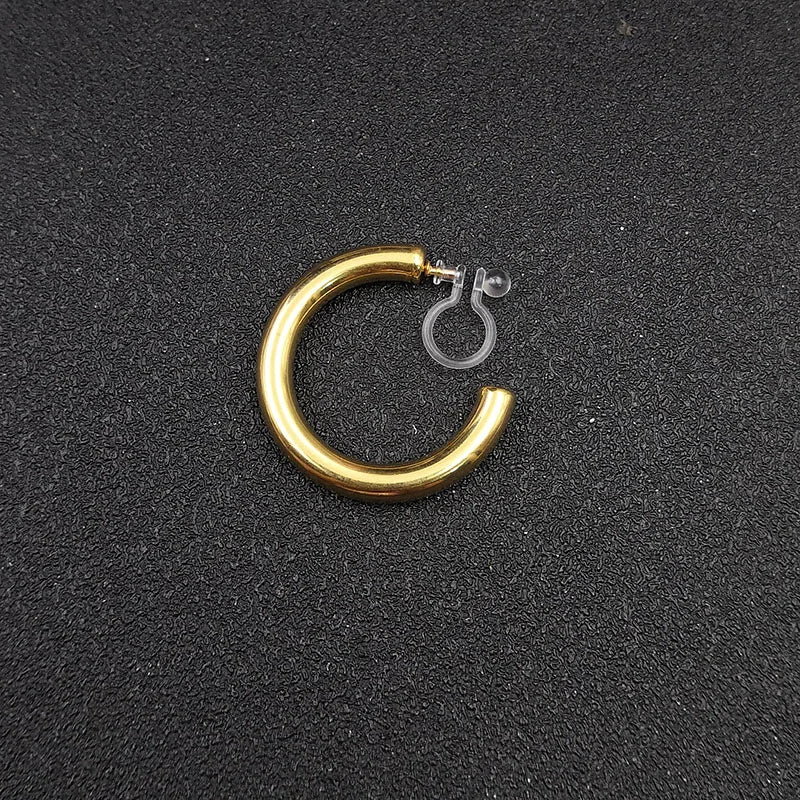 Gold C-Shaped Earrings Set (6pcs)