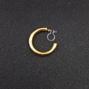 Gold C-Shaped Earrings Set (6pcs)