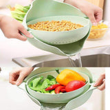 Double Layers Rotating Draining Colander