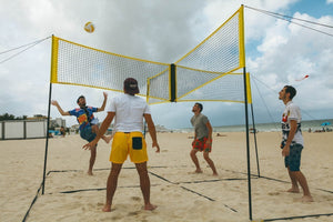 Portable volleyball net
