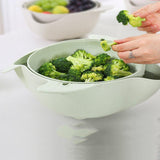 Double Layers Rotating Draining Colander