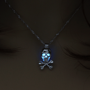 Glow In The Dark Skull Necklace