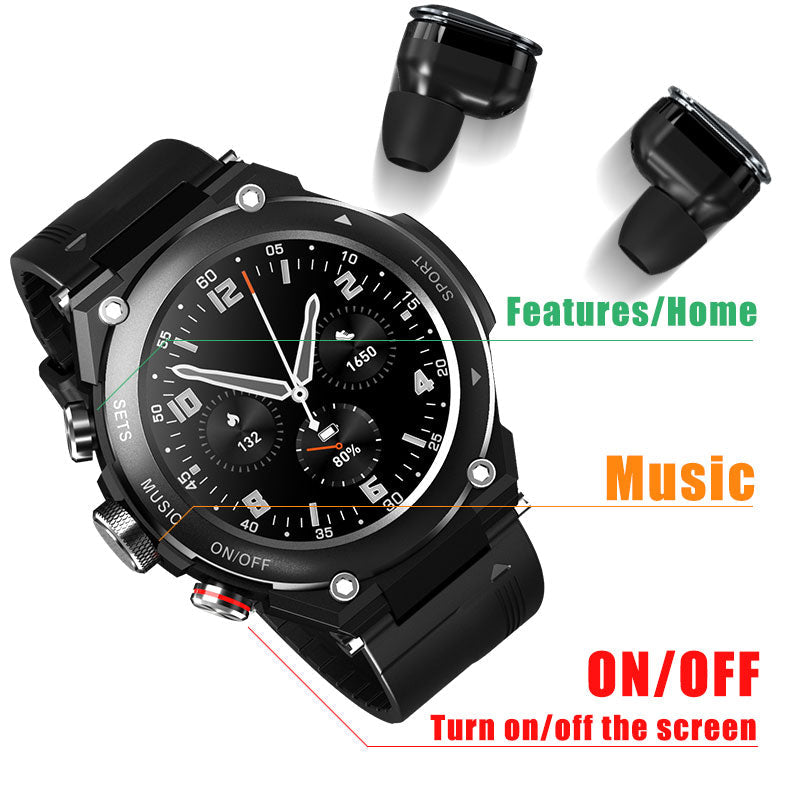 Smart Watch Bluetooth 5.0 Earphone Waterproof