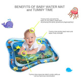 Inflatable Tummy Time Premium Water mat Infants and Toddlers Growth Brain Development BPA-Free Baby Toys