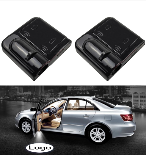 【2pcs Car Door Welcome Light—cartoon】Wireless Led Car Door Welcome Light Laser Projector Logo Ghost Shadow Lights Universal Paste Car Door Decorative Lamp Accessorie