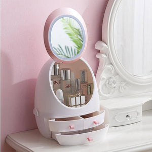 Cosmetic and Jewelry Organizer with Mirror