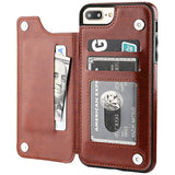 Luxury Leather Wallet card holder For iPhone