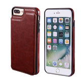 Luxury Leather Wallet card holder For iPhone