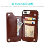 Luxury Leather Wallet card holder For iPhone