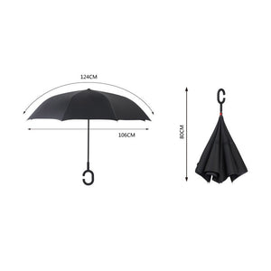 Reverse Folding Umbrella Double Layer Long Shank