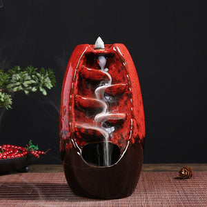 Ceramic Waterfall Smoke Incense Burner