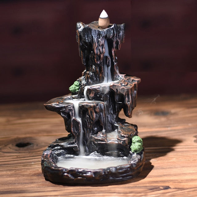 Ceramic Waterfall Smoke Incense Burner