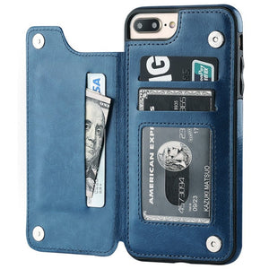 Luxury Leather Wallet card holder For iPhone