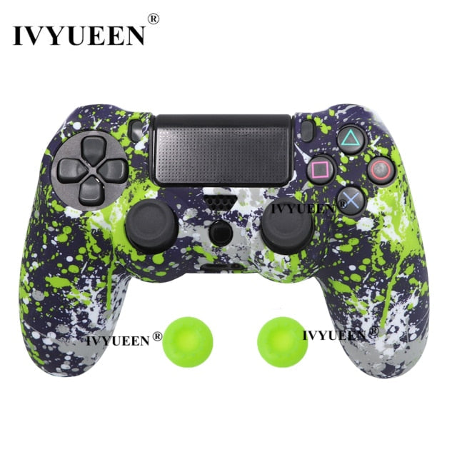 IVYUEEN Silicone Protective Skin Case for Sony Dualshock 4 plus thumb grips