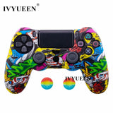 IVYUEEN Silicone Protective Skin Case for Sony Dualshock 4 plus thumb grips