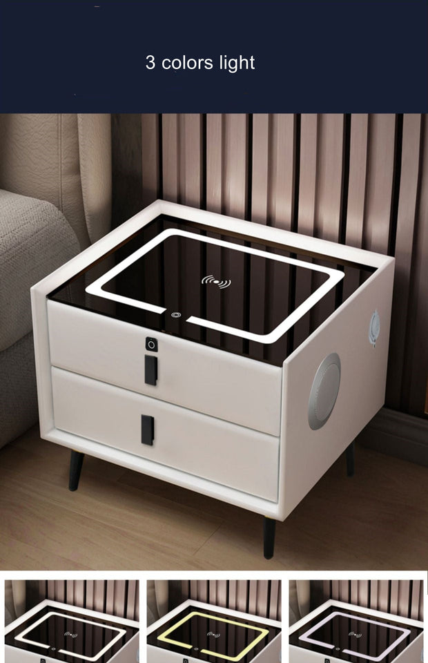 Smart LED Nightstand with Wireless Charging Pad