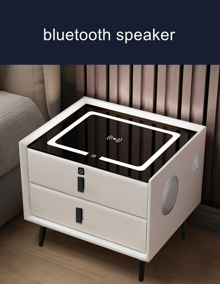 Smart LED Nightstand with Wireless Charging Pad