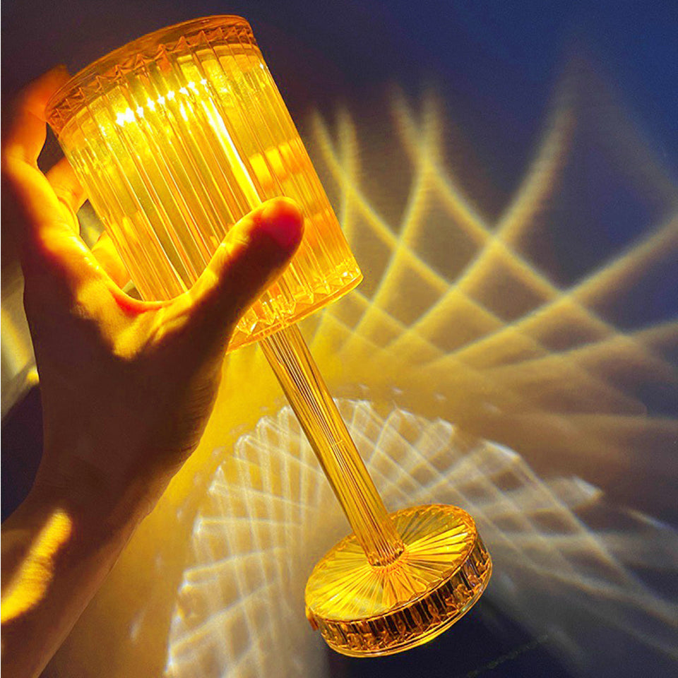 LED Diamond Crystal Projection Desk Lamp