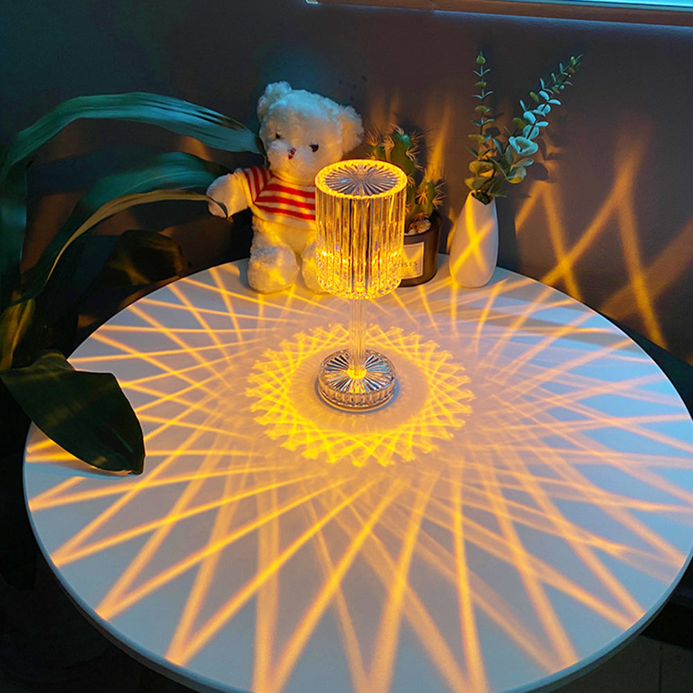 LED Diamond Crystal Projection Desk Lamp