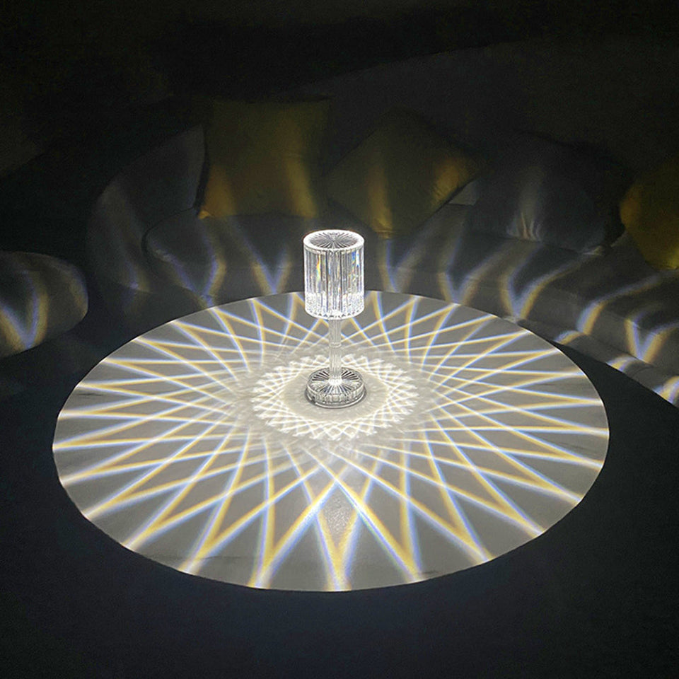 LED Diamond Crystal Projection Desk Lamp