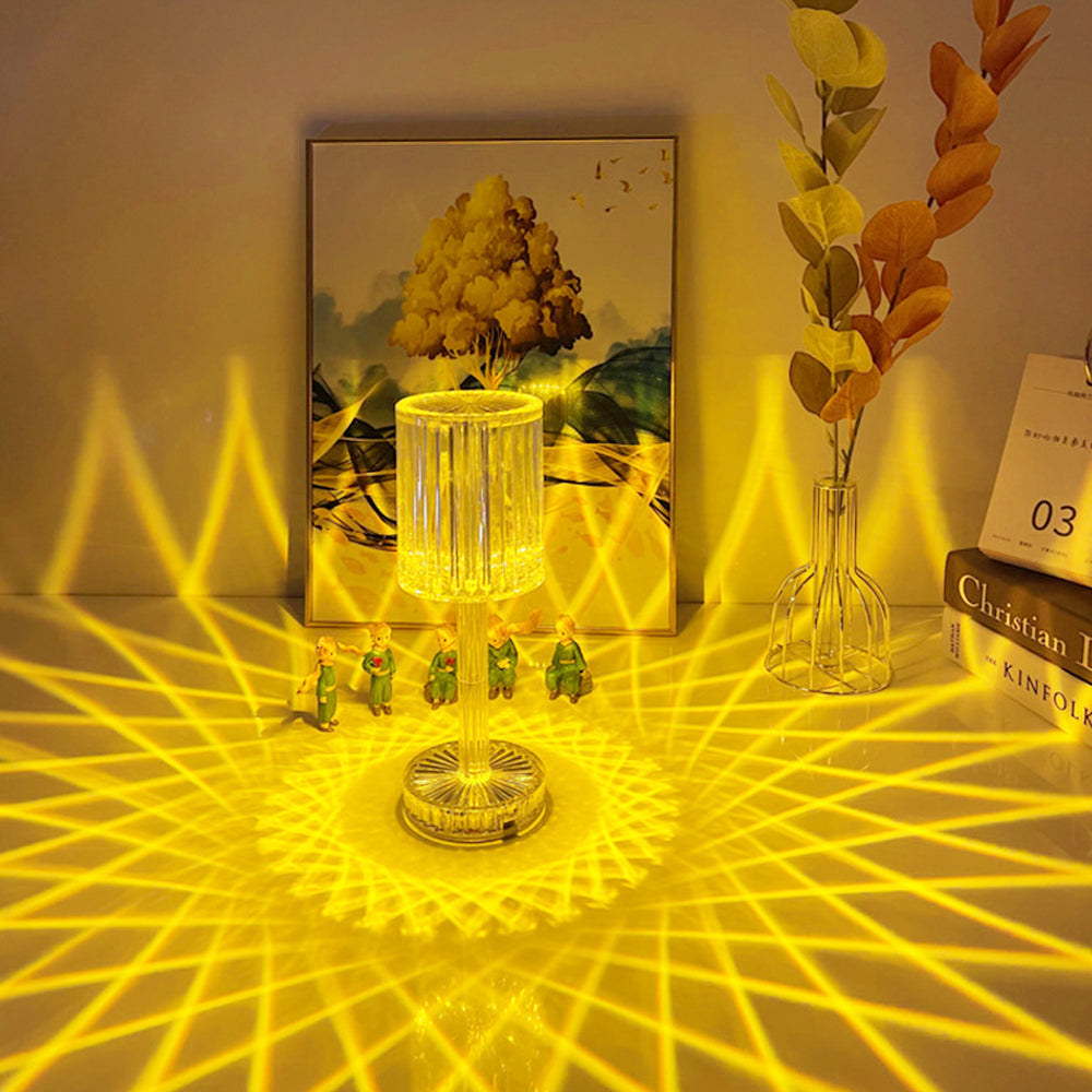 LED Diamond Crystal Projection Desk Lamp