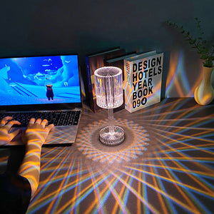 LED Diamond Crystal Projection Desk Lamp