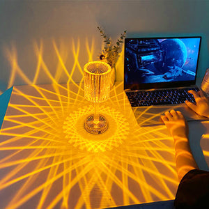 LED Diamond Crystal Projection Desk Lamp