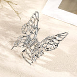 New Retro Metal Silver Color Hair Claw Hollow Abstract Butterfly Hair Clip Hair