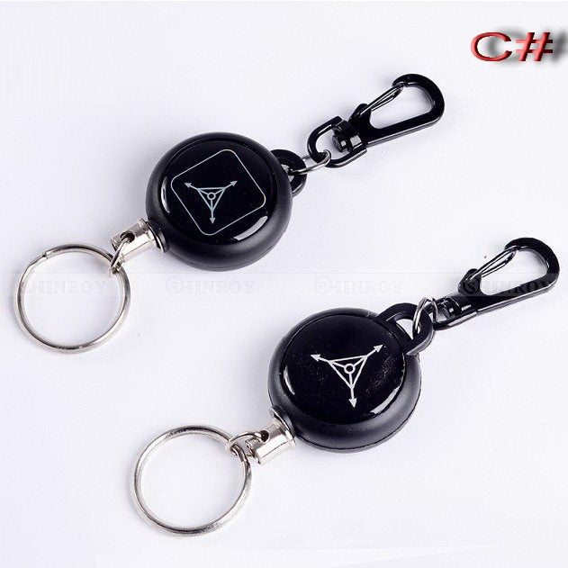 2Pcs EDC Outdoor Steel Rope Burglar Keychain