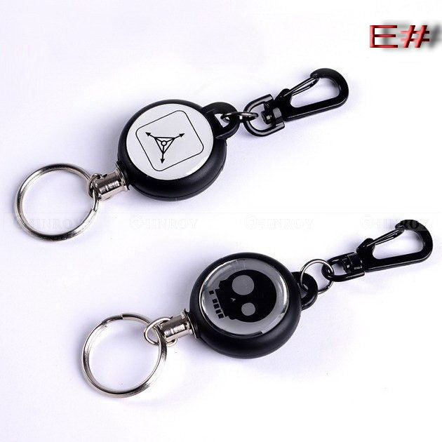 2Pcs EDC Outdoor Steel Rope Burglar Keychain