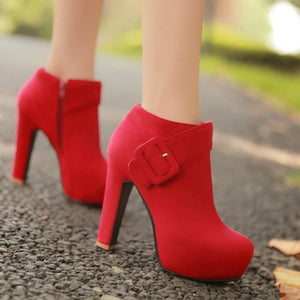 high heel short ankle boots