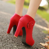 high heel short ankle boots