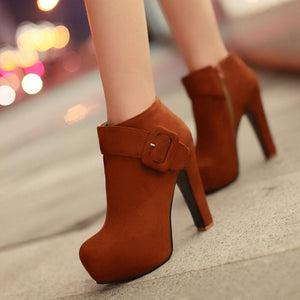 high heel short ankle boots