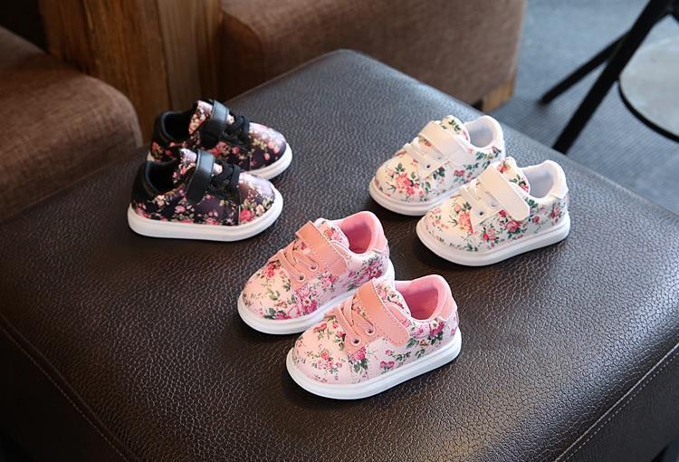 Floral Sneakers Shoes First Walkers Infant+Toddler Girl