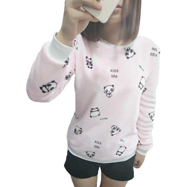 Cute  Women hoody Sweatshirt high quality Long sleeves