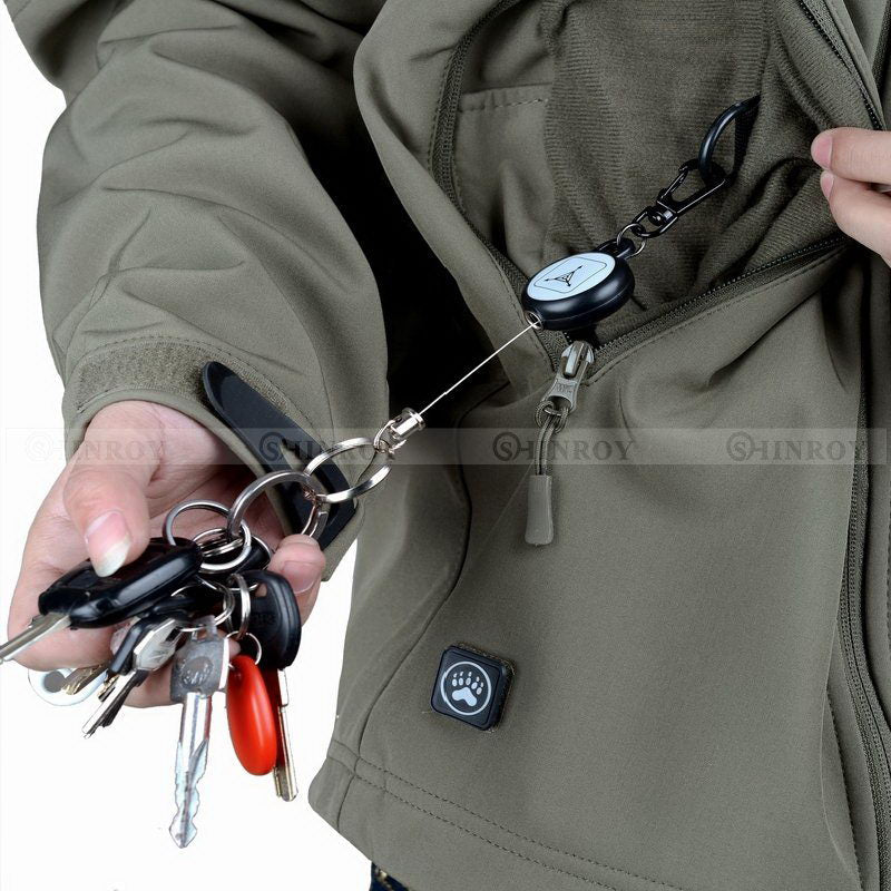 2Pcs EDC Outdoor Steel Rope Burglar Keychain