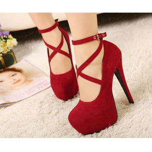 high-heeled shoes woman