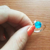 Blue Crystal ring