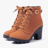 Thick Heel Short Boot Ladies Casual