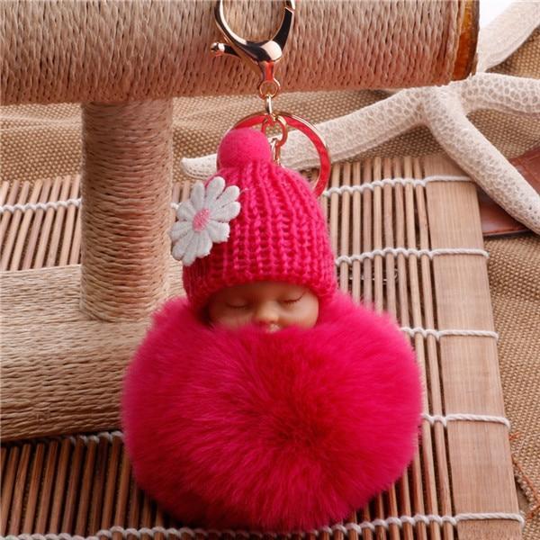 SLEEPING BABY DOLL KEYCHAIN