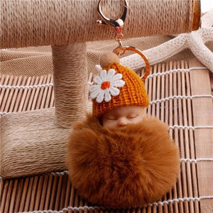 SLEEPING BABY DOLL KEYCHAIN